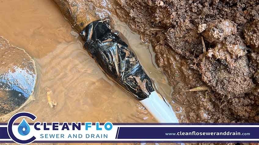 Leaking Sewer Line Leaking Sewer Line