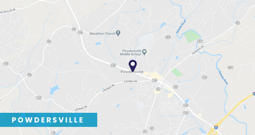 Clean flo plumbing Anderson SC Powdersville map