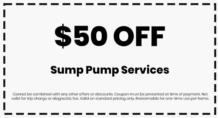 $50 Off Sump Pump Services