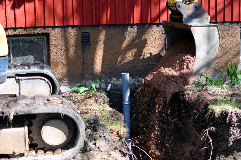 Damaged sewer line