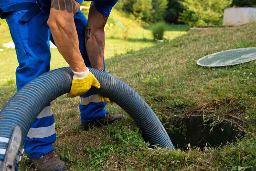 Septic tank being emptied and cleaned Anderson, SC