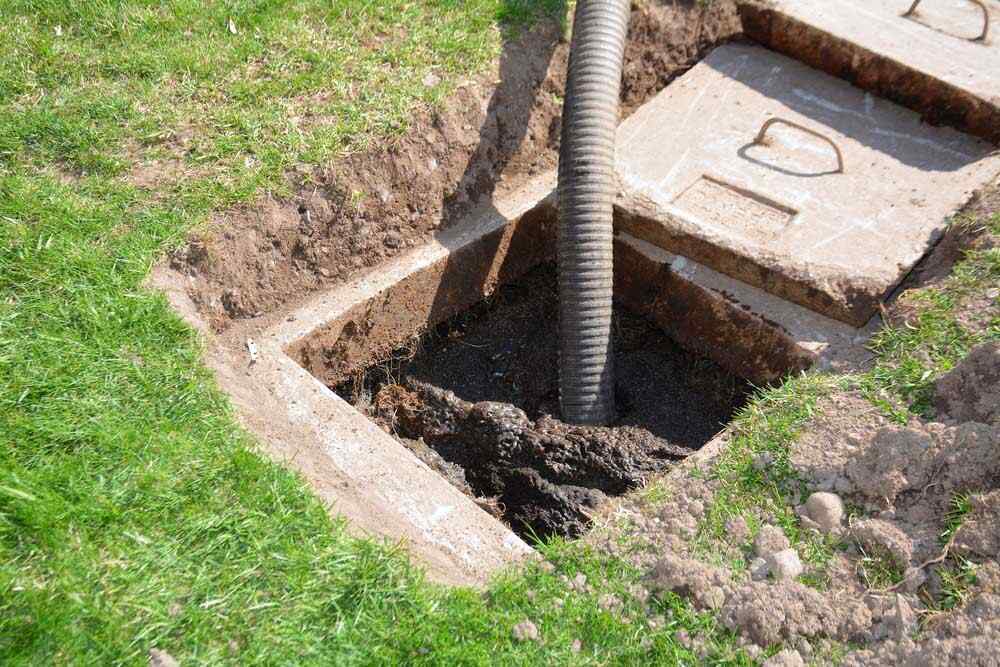 septic tank being pumped