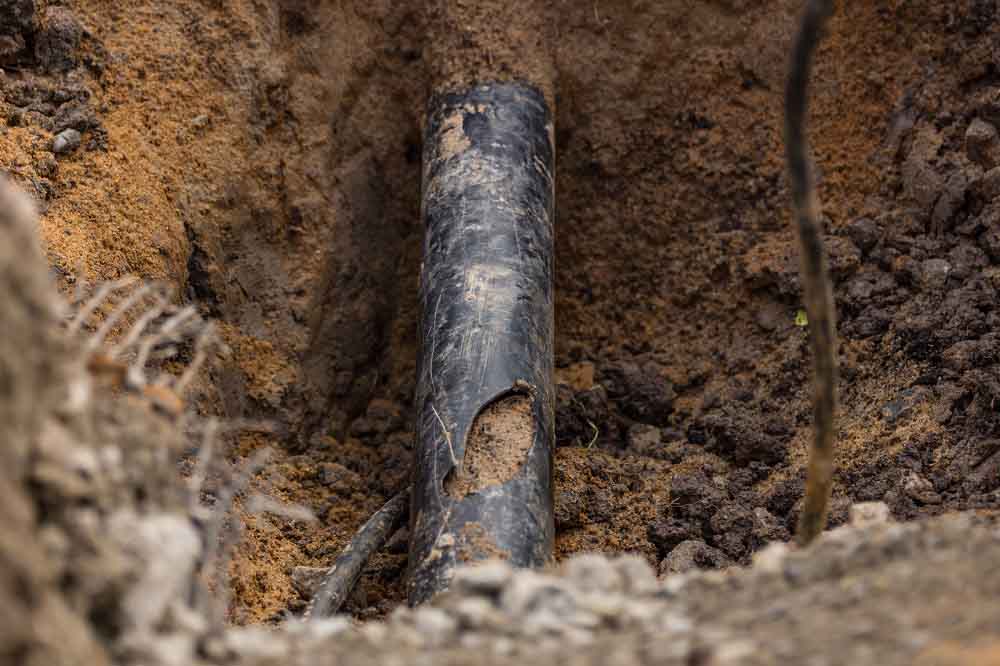 damaged pipe