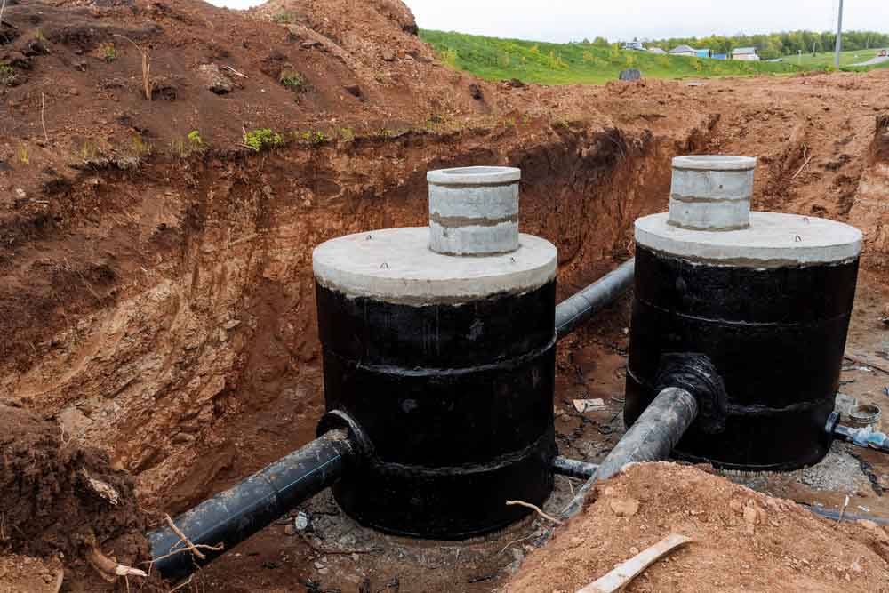 A residential septic tank