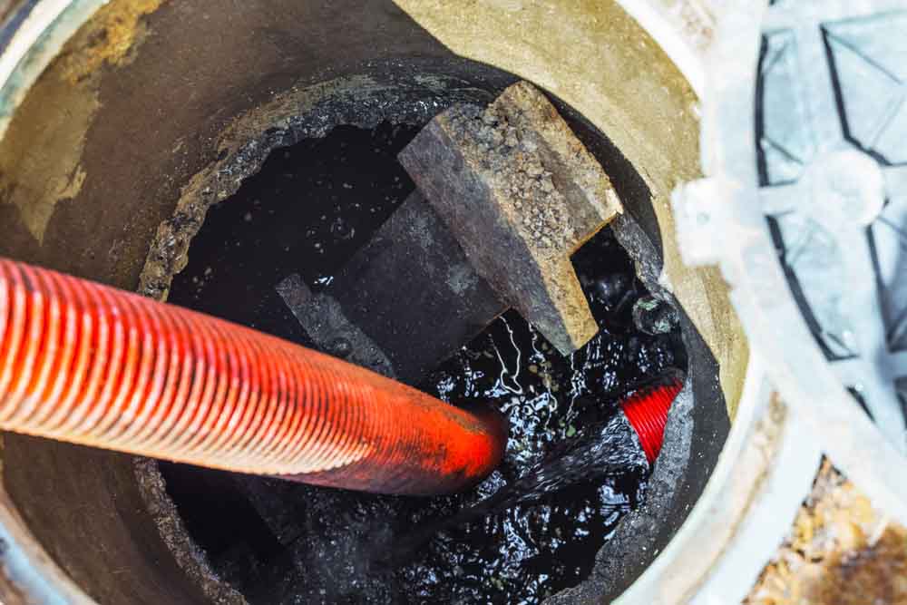 overflowing septic tank
