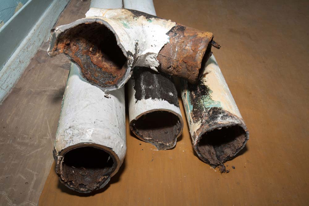 deteriorated sewer line